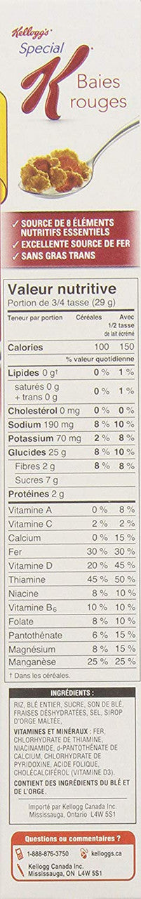 Kellogg's, Special K, Red Berries Cereal, Jumbo, 320g/11.3oz., {Imported from Canada}