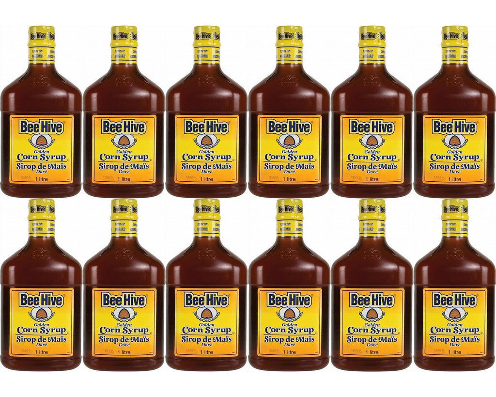 BeeHive Gluten Free Golden Corn Syrup,1 Litre/33.8oz., 12ct, {Imported from Canada}