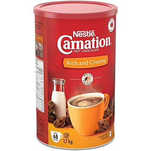 CARNATION Nestle Rich and Creamy Hot Chocolate, 1.7kg/3.7lbs, Canister, {Imported from Canada}