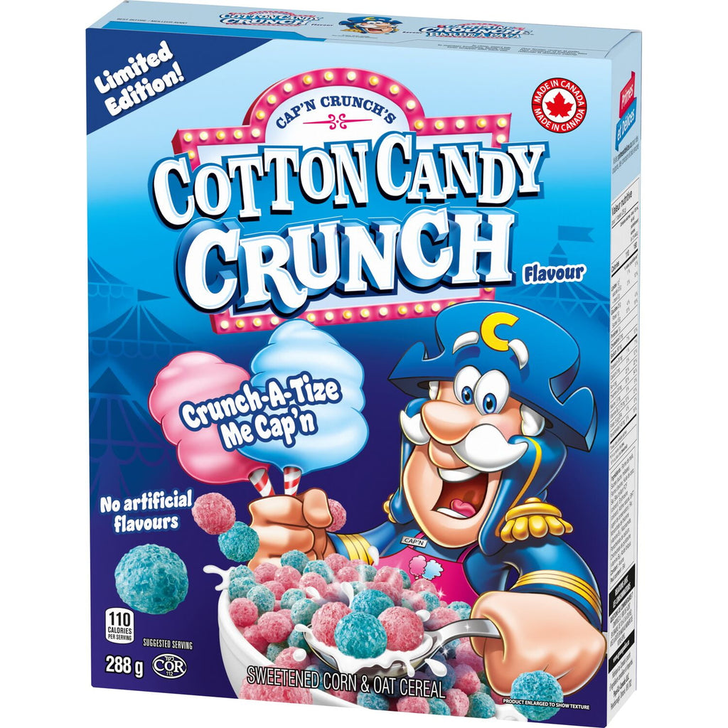 Cap'n Crunch Cotton Candy Crunch Cereal, 288g/10.1 oz