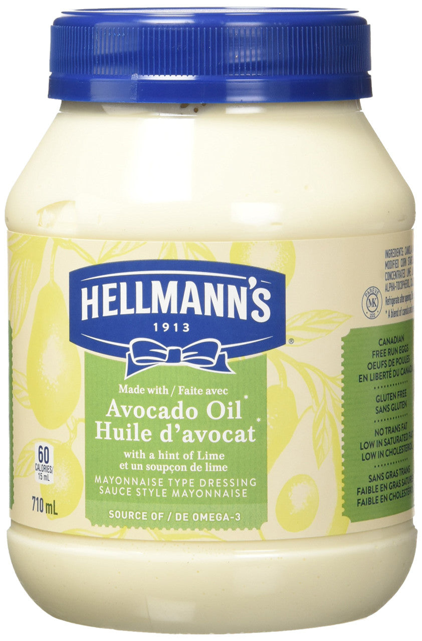 Hellmann's Avocado Oil Mayonnaise Dressing, 710ml/24 fl. oz., {Imported from Canada}