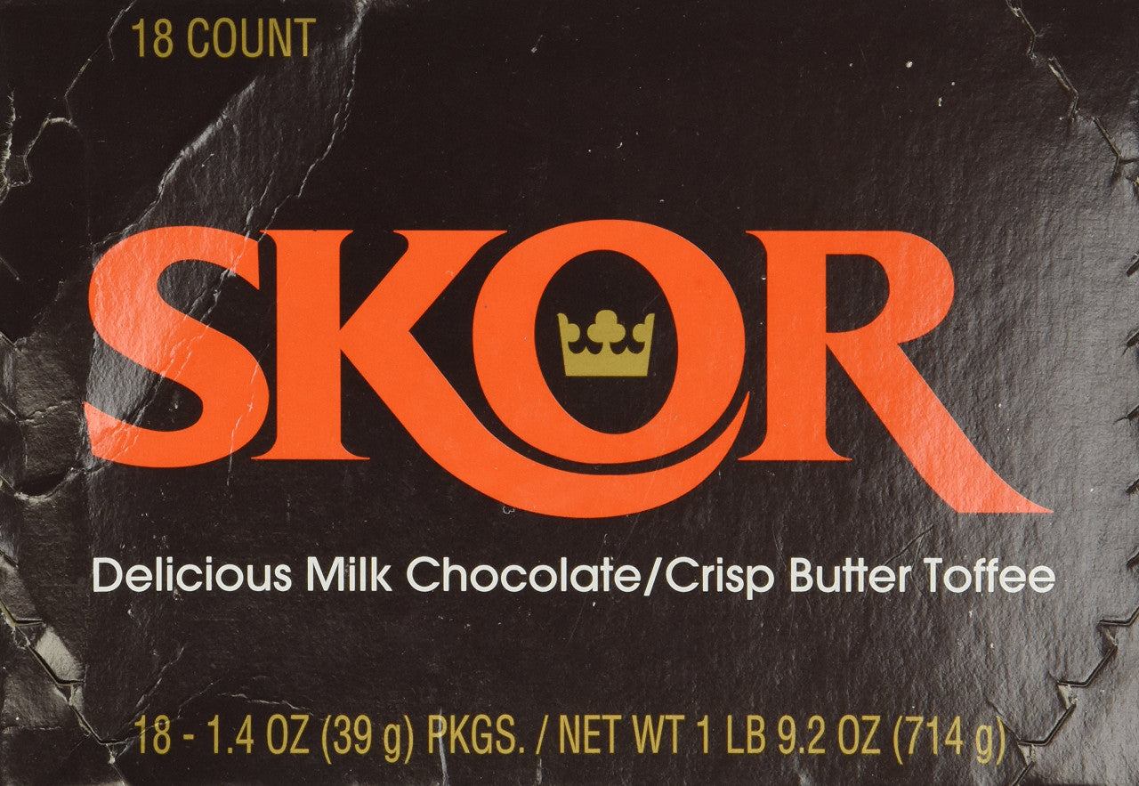 Hershey's Skor Bars, 39g/1.4oz per bar,  (18 pack) {Imported from Canada}