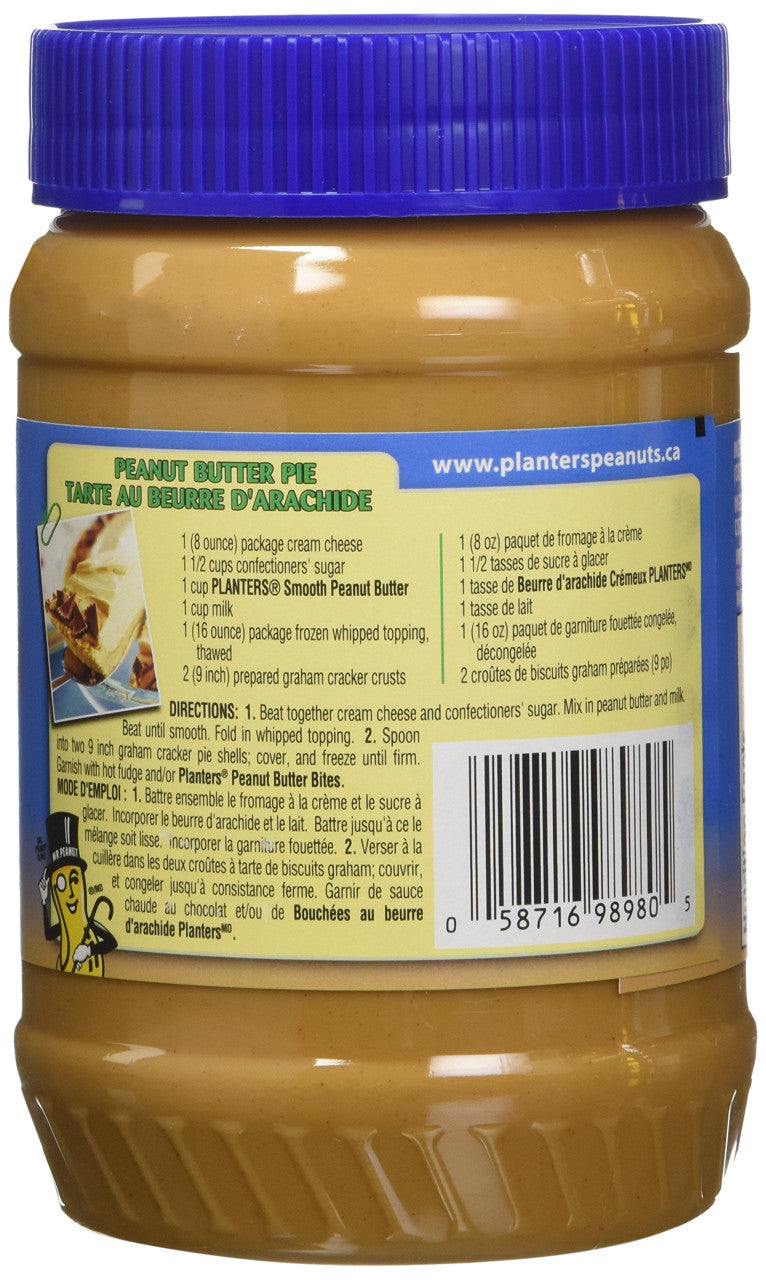 Planters, Smooth Peanut Butter, 500g/17.6oz., {Imported from Canada}