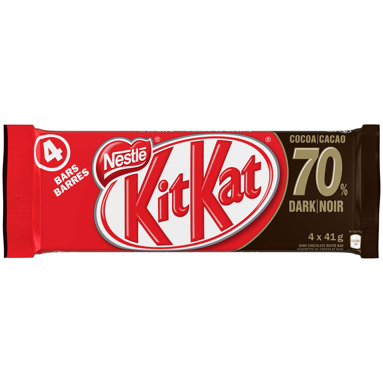 Kit Kat 4 Finger Dark 70%, 4x41g, Multipack {Imported from Canada}