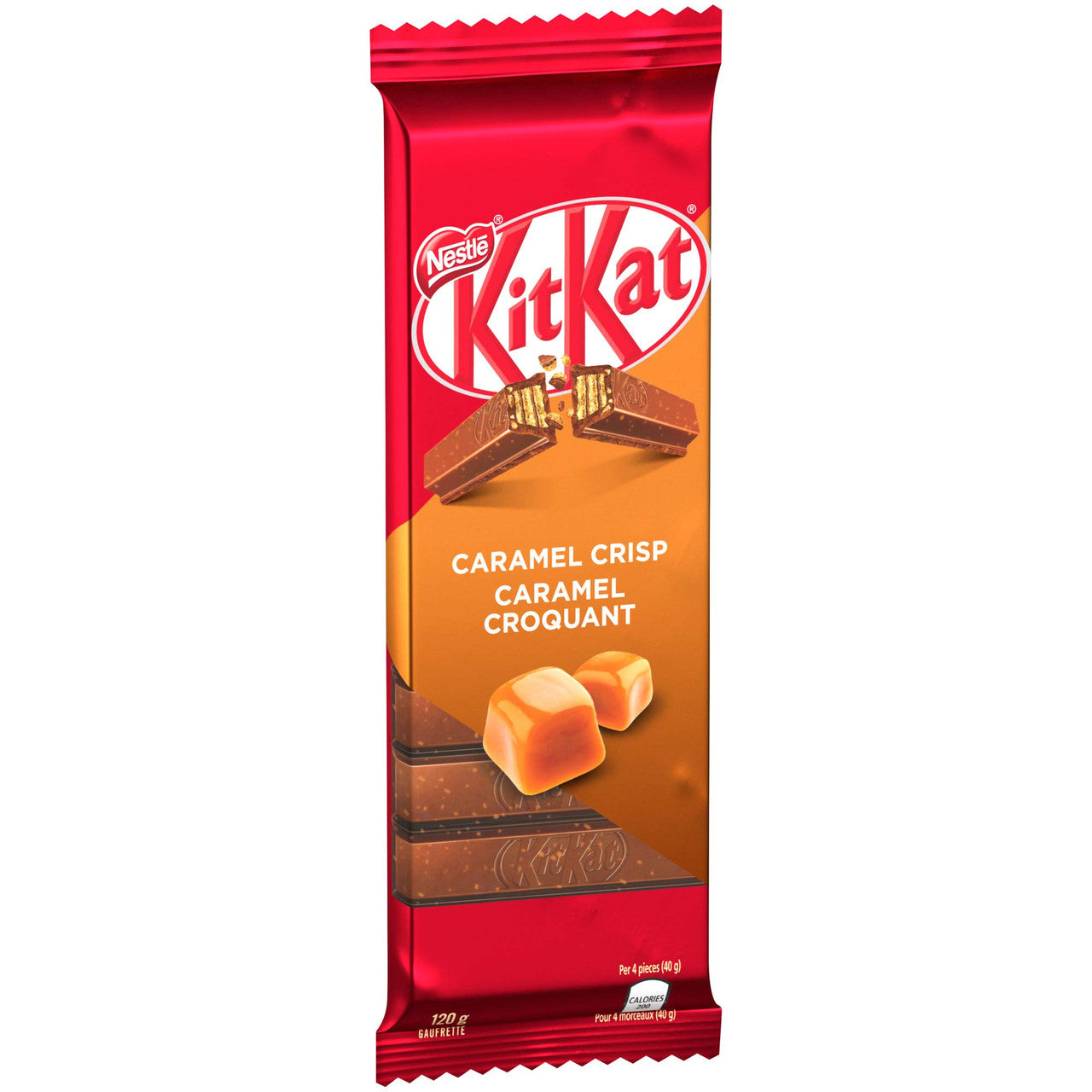NESTLE Kitkat Caramel Crisp Wafer Bar, 120g/4.2 oz., {Imported from Canada}