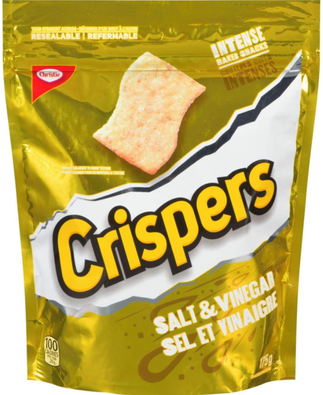 Christie Crispers Salt and Vinegar Crackers, 175g/6.2 oz., (Pack of 3) {Imported from Canada}