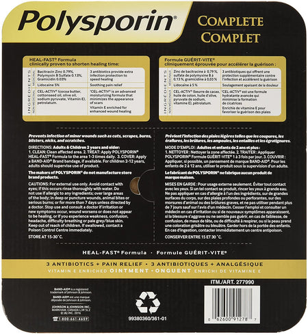 Polysporin Complete, (2 X 30g), 60g, Heal Fast Formula Twin Pack {Imported from Canada}