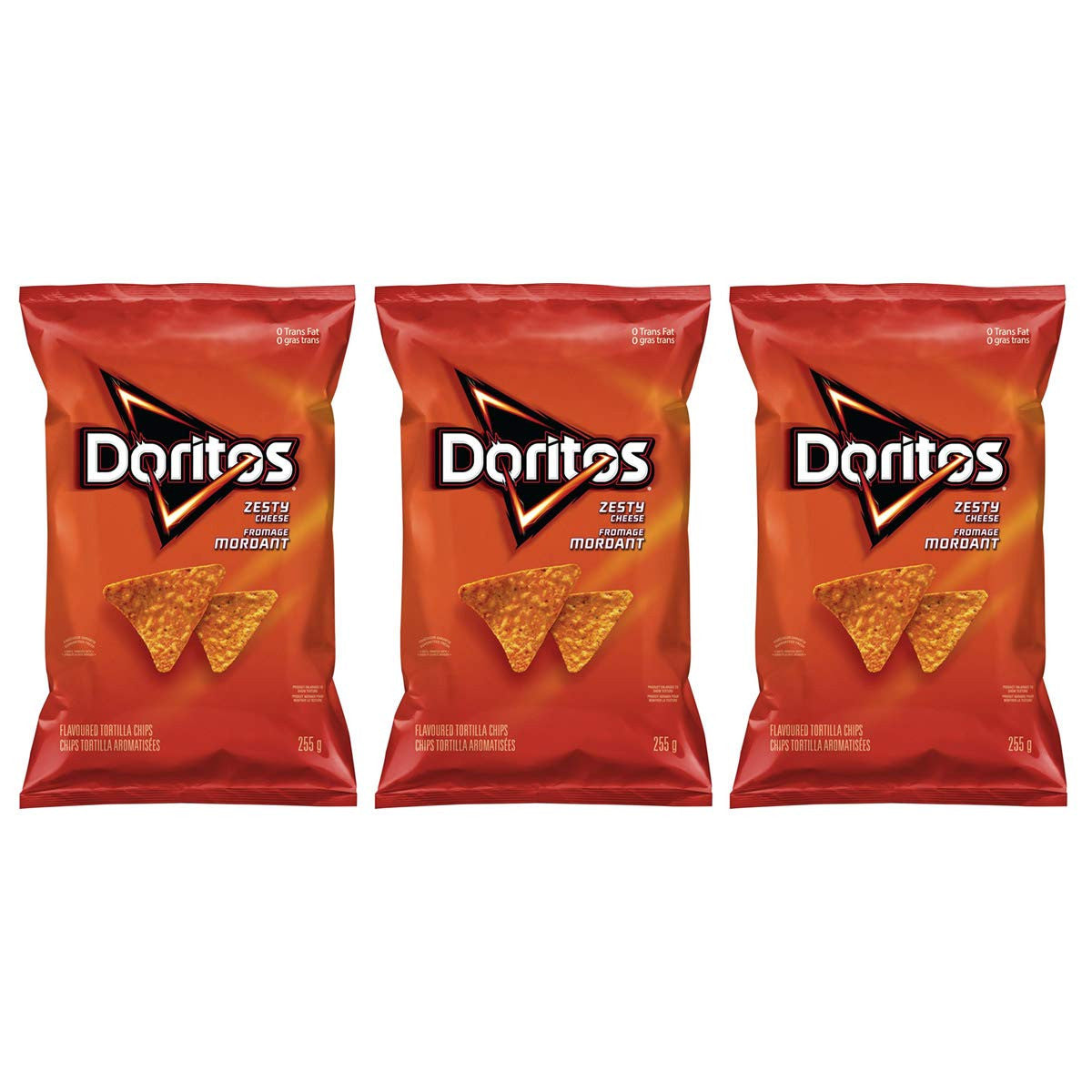 Doritos Zesty Cheese Tortilla Chips, 255g/9oz, 3-Pack {Imported from Canada}