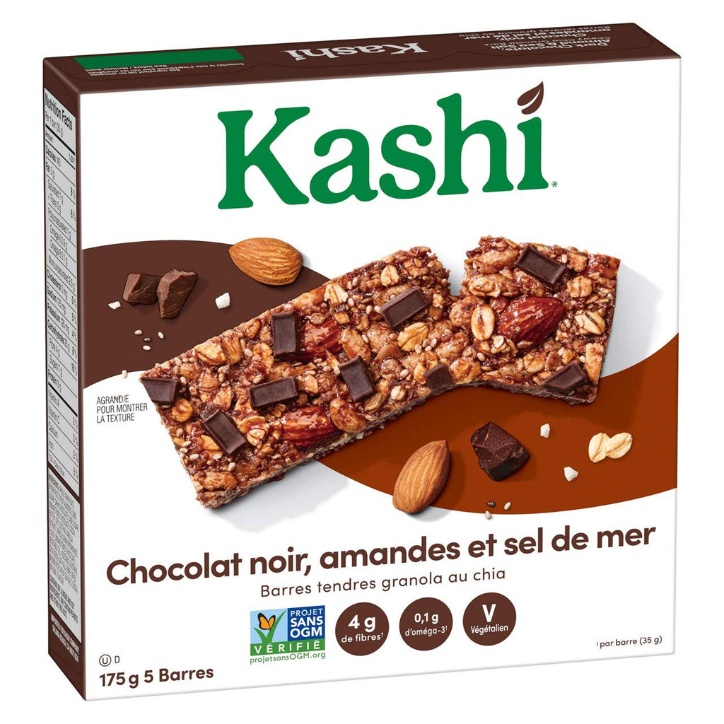 Kashi Chia Granola Chocolate Almond and Sea Salt, 5ct, 175g/6.17oz {Canadian}