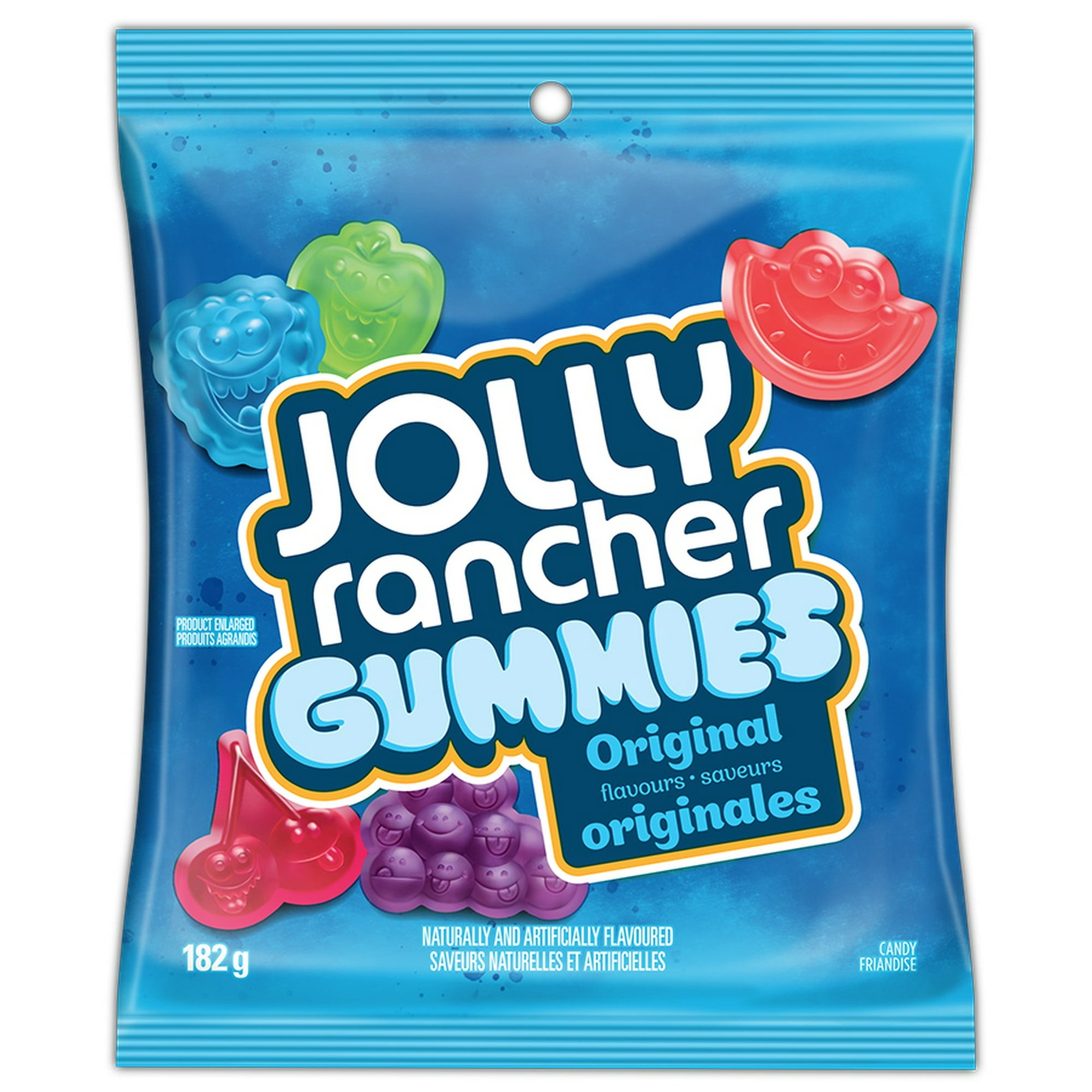 Jolly Rancher Gummies, Original Flavors, 182g/6.4 oz., front of bag.