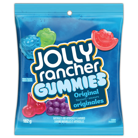 Jolly Rancher Gummies, Original Flavors, 182g/6.4 oz., front of bag.