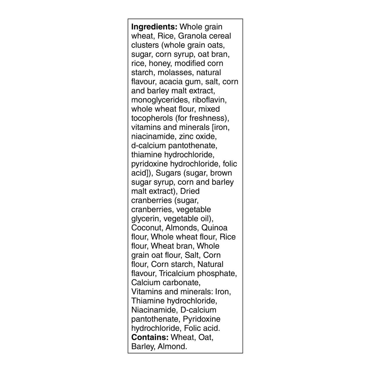 Kellogg's Special K Nourish Coconut, Cranberries and Almonds, Cereal 396g/14oz., {Imported from Canada}