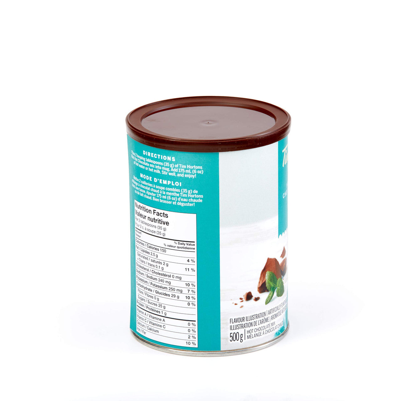 Tim Hortons Mint Hot Chocolate Can, 500g/17.6oz., (Imported from Canada)