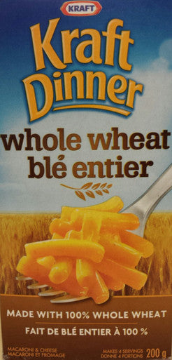 Kraft Dinner Whole Wheat 200g/7.1 oz., {Imported from Canada}