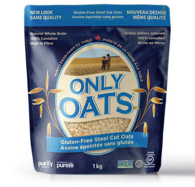 Only Oats Pure Gluten Free Steel Cut Oats, 1Kg/35.27oz {Imported from Canada}