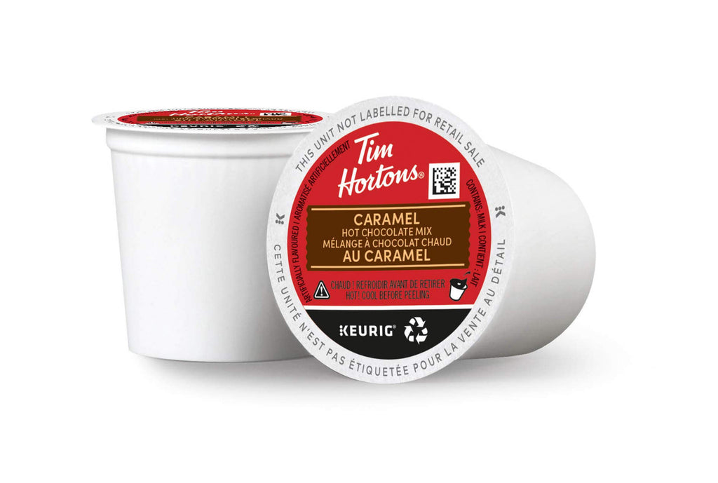 Tim Hortons Caramel Hot Chocolate, Single Serve Keurig Certified K-Cup Pods for Keurig Brewers, 10 Count