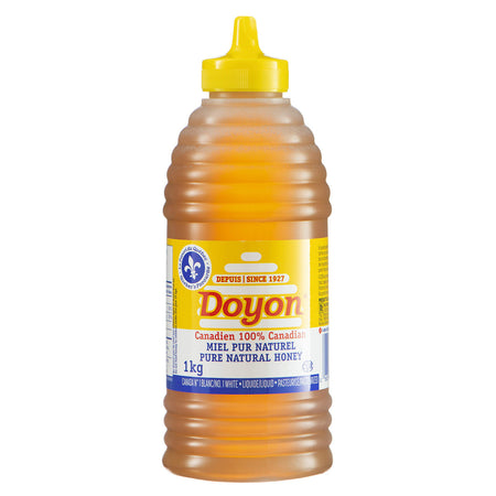 Doyon Honey Liquid White Squeeze Beehive,1kg/2.2 lbs.{Imported from Canada}