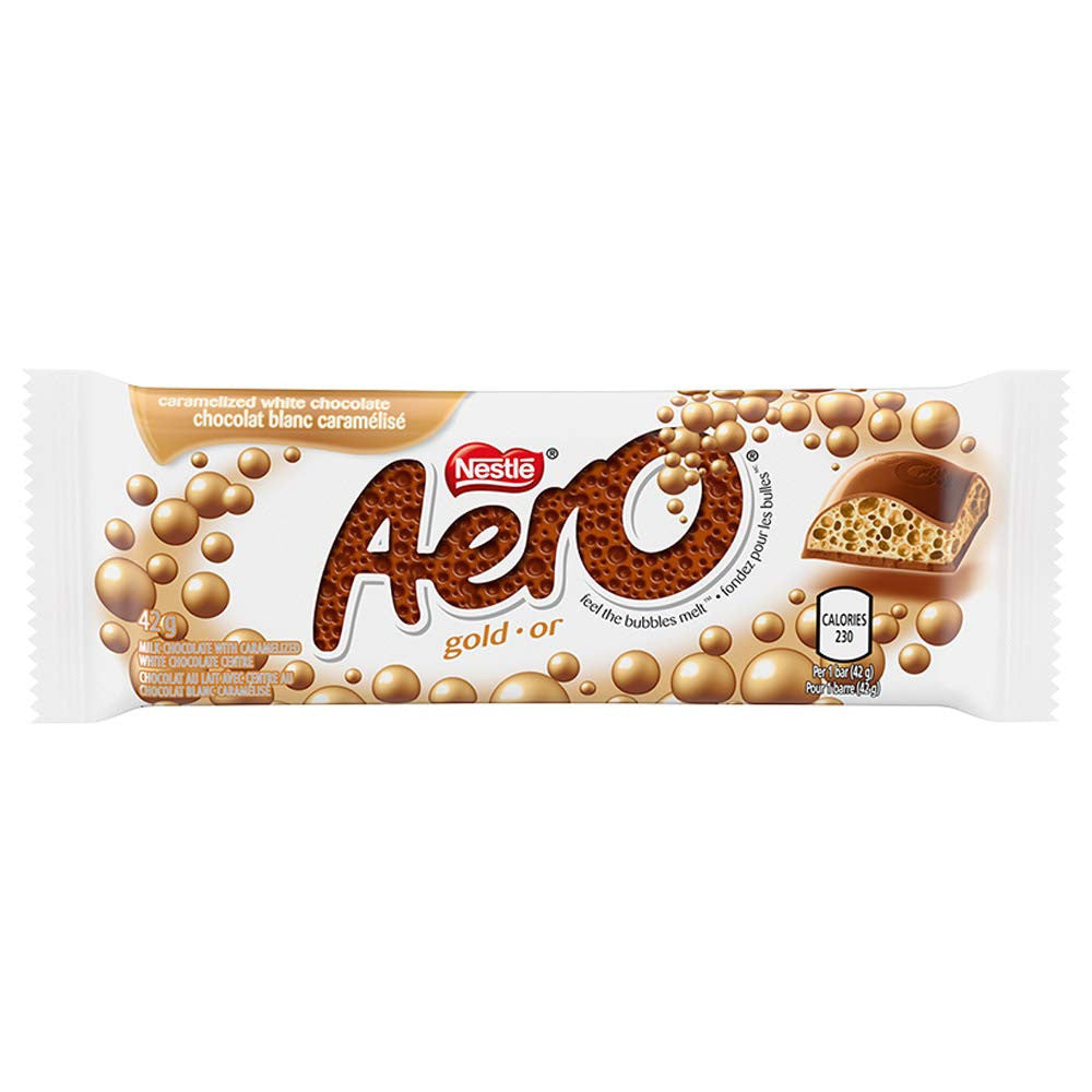 Nestle Aero Gold Chocolate 42g/1.4oz, 24-Pack {Imported from Canada}