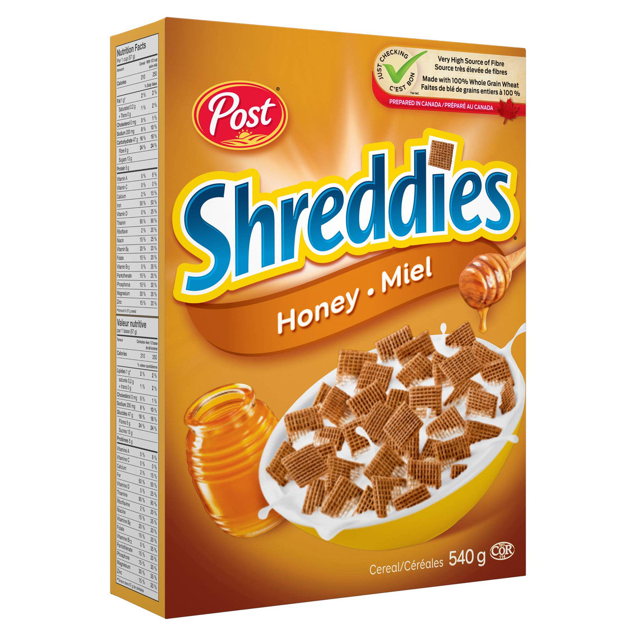 Post Honey Shreddies Cereal, 540g/19.04oz {Imported from Canada}