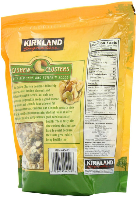 Kirkland Signature Cashew Clusters - 907g/32 oz., {Imported from Canada}