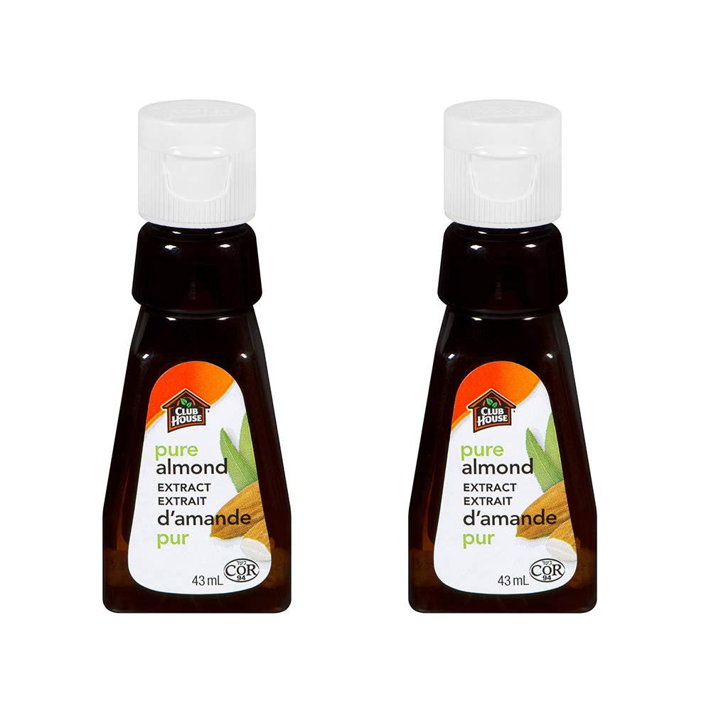 Club House, Baking & Flavouring Extracts, Pure Almond, 43ml/1.5oz., (2 pack){Imported from Canada}