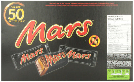 Mars Fun Size Bars, (12.9g/0.5 oz.) x 50 pack, Peanut Free {Imported from Canada}