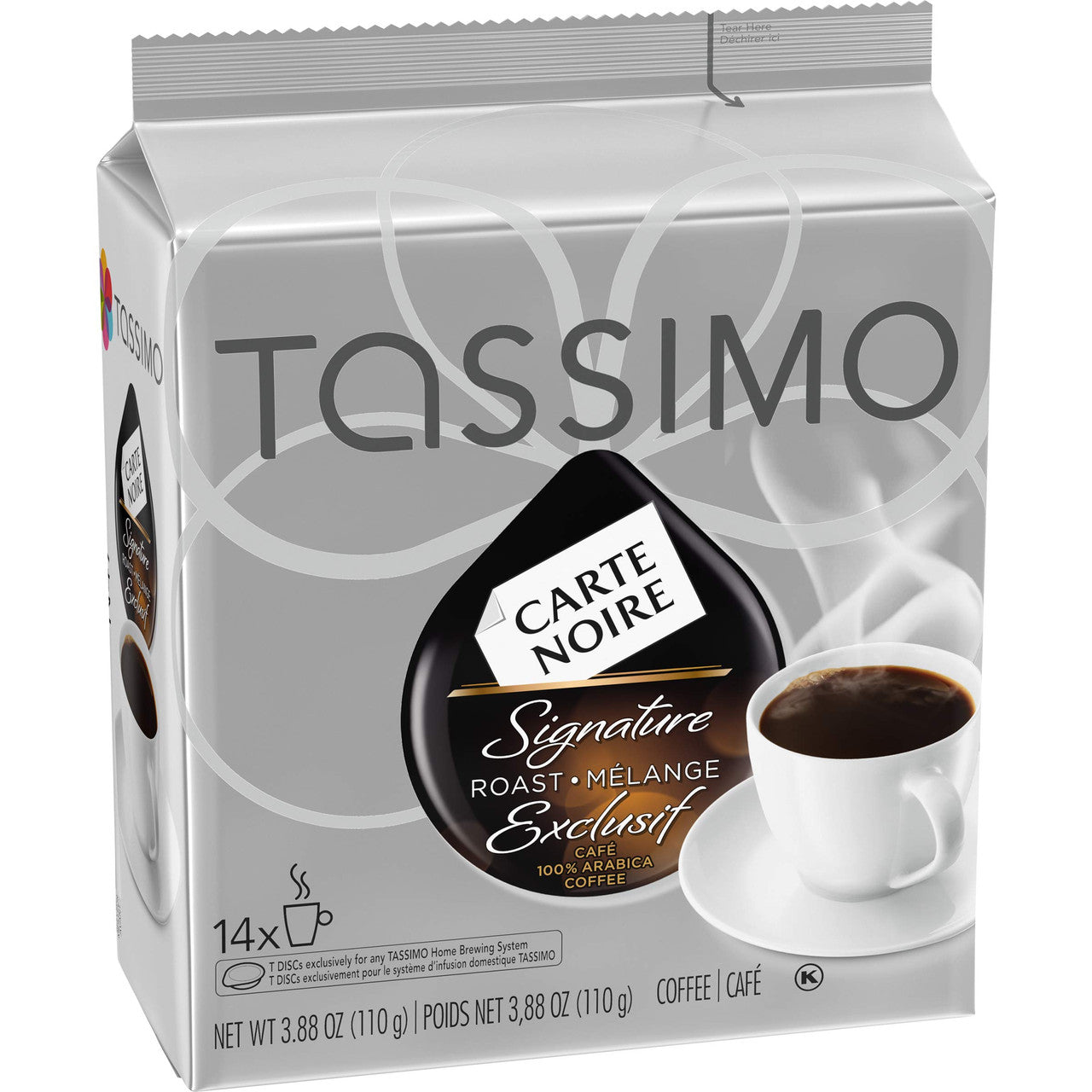 Tassimo Carte Noire Signature Roast Coffee, 70 T-Discs (5 Boxes of 14 T-Discs) {Imported from Canada}