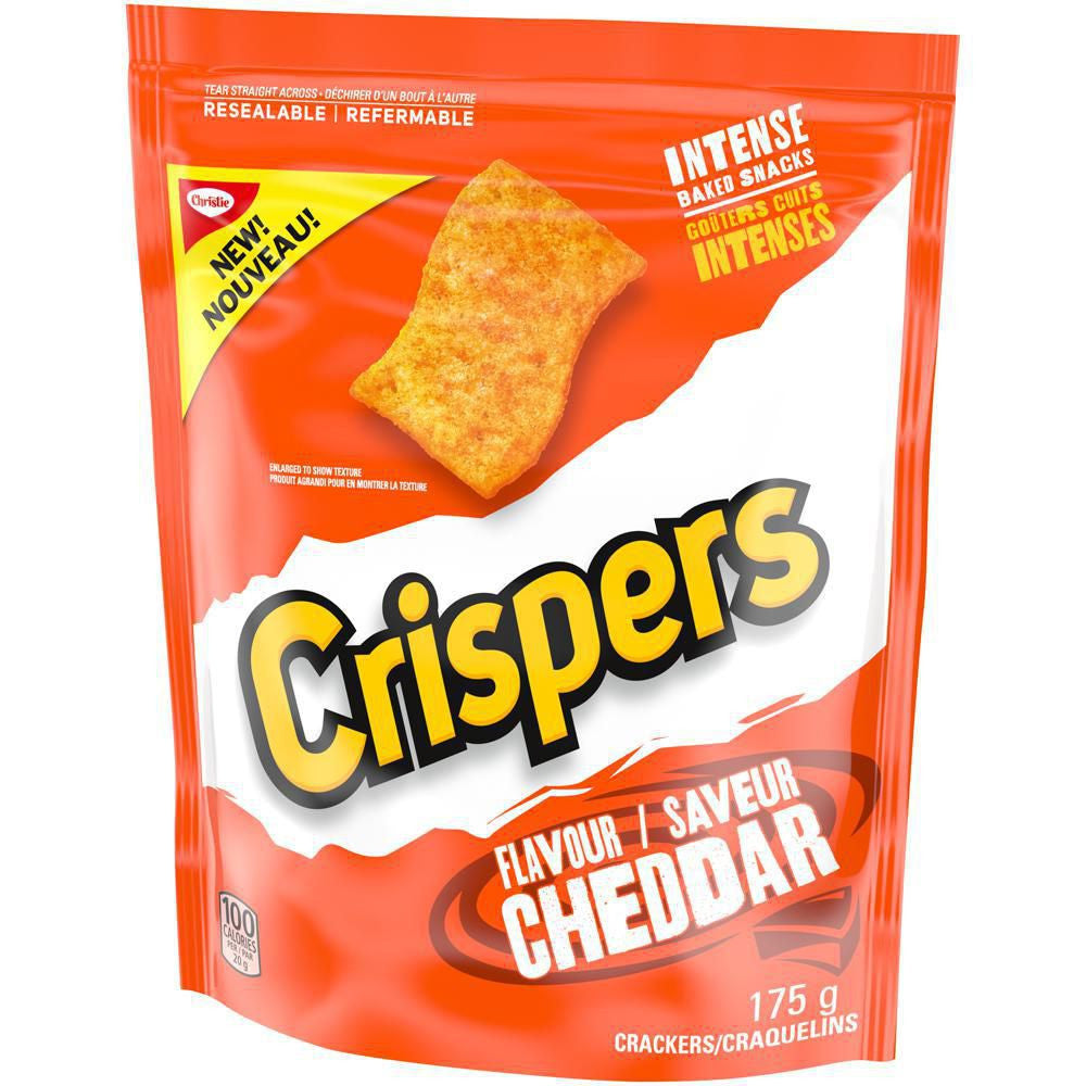 Christie Crispers Cheddar Crackers, 175g/6.2 oz., {Imported from Canada}