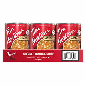 Tim Hortons Chicken Noodle Soup, (6) 540ml/18 fl. oz., Cans {Imported from Canada}