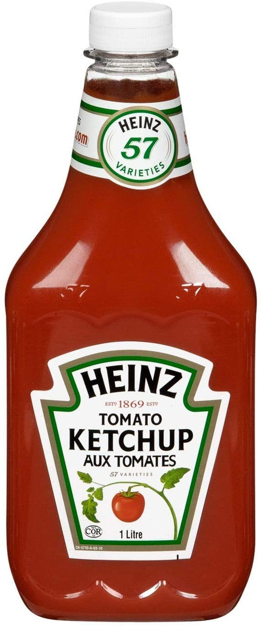 Heinz Tomato Ketchup, (1L/33.8 fl.oz.), EZ Squeeze Bottles (12pk) {Imported from Canada}