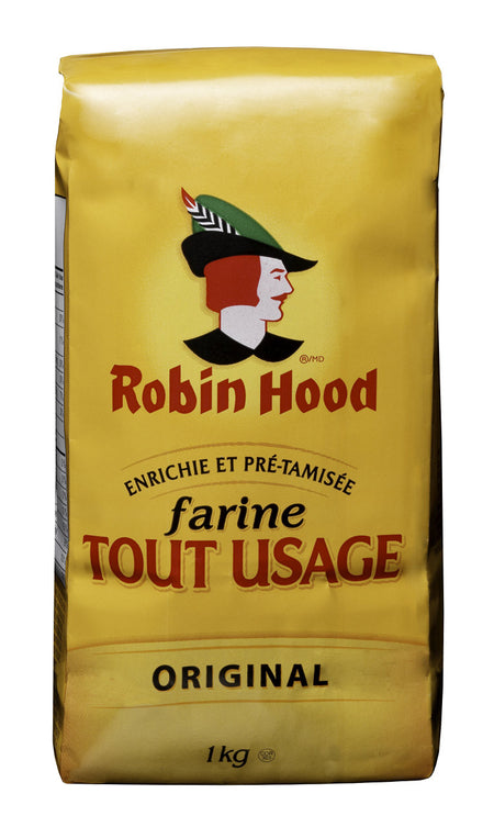 Robin Hood Original All Purpose Flour, 1kg/35.3oz., {Imported from Canada}