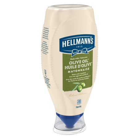 Hellmann's Mayonnaise, Olive Oil, 750 ml/25.4 fl. oz., {Imported from Canada}