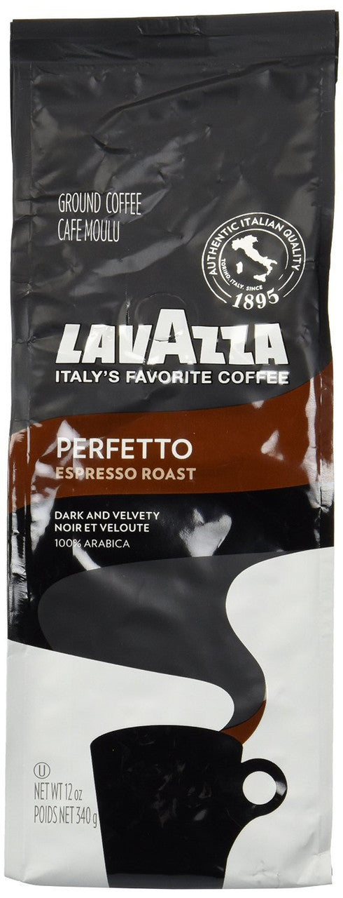 Lavazza Ground Coffee Perfetto 340g/12 oz., (Pack of 6) {Imported from Canada}