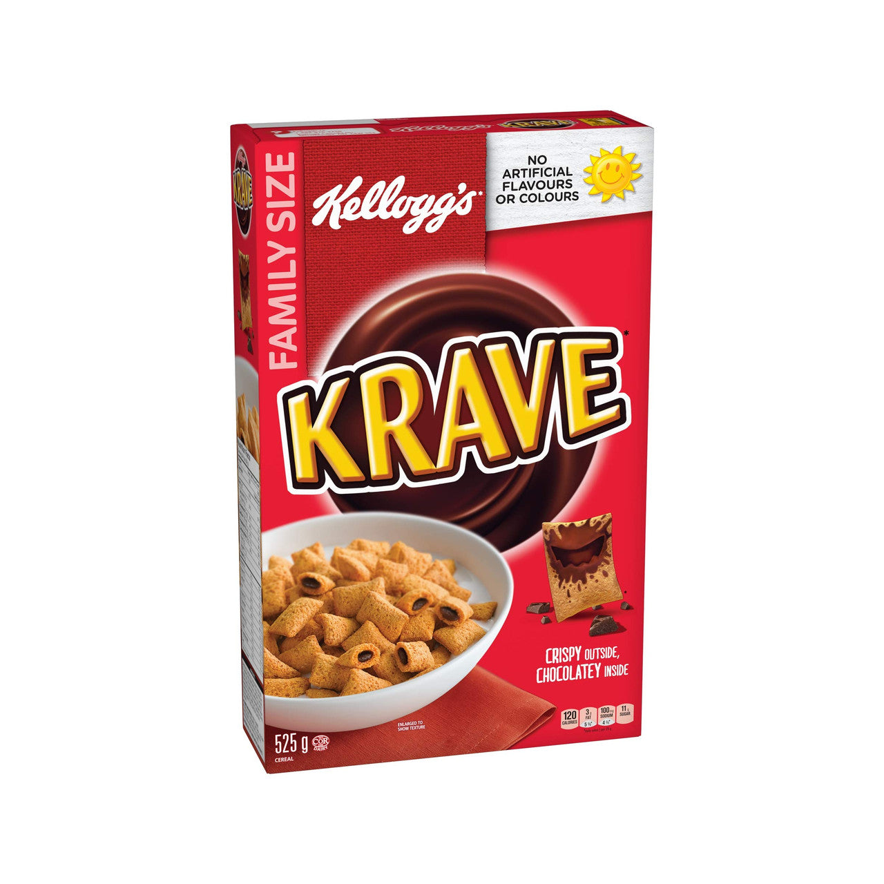Kellogg's Krave Chocolatey Cereal Family Size, 525g/18.5 oz. {Imported from Canada}
