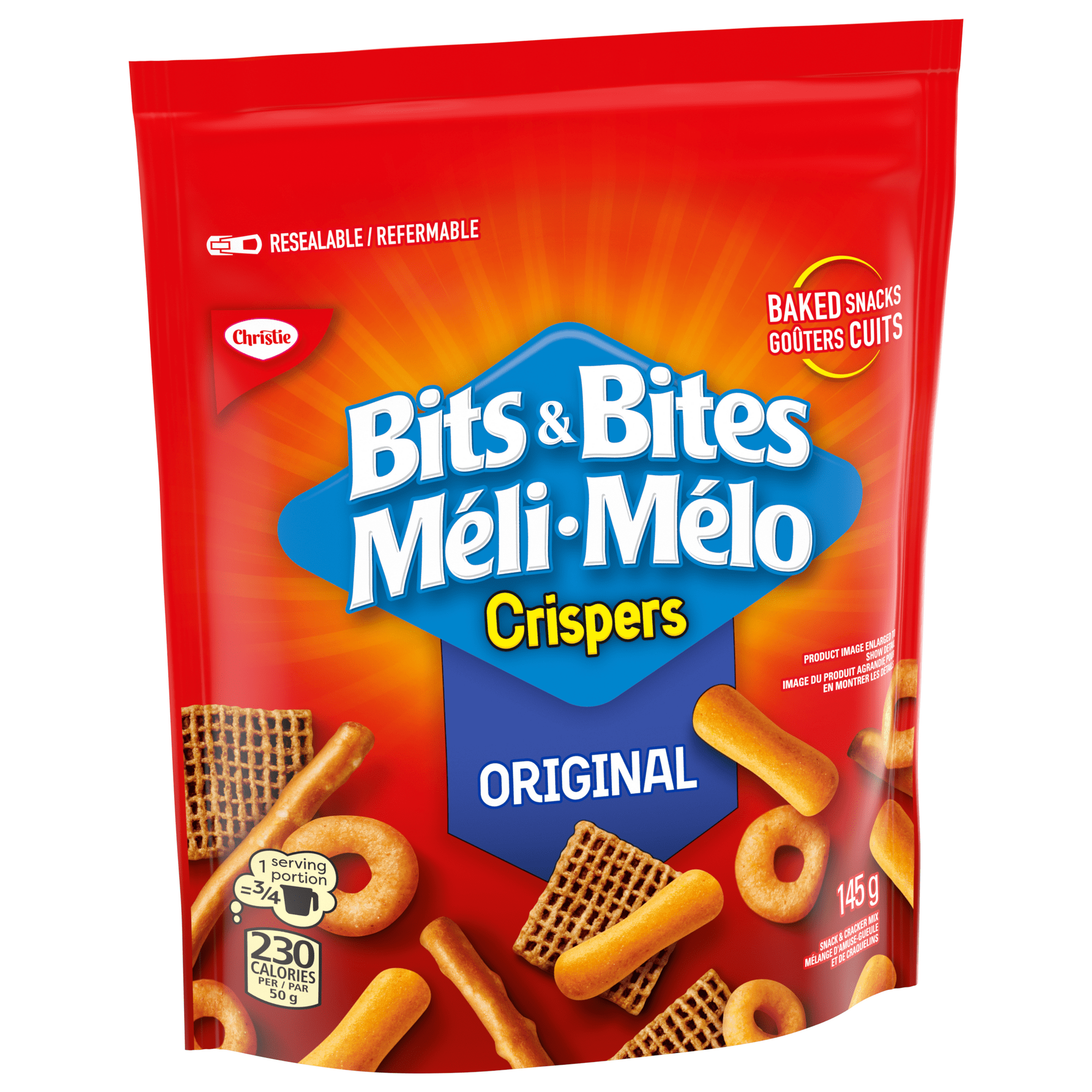 Christie Bits & Bites Crispers Original Snack Mix angle