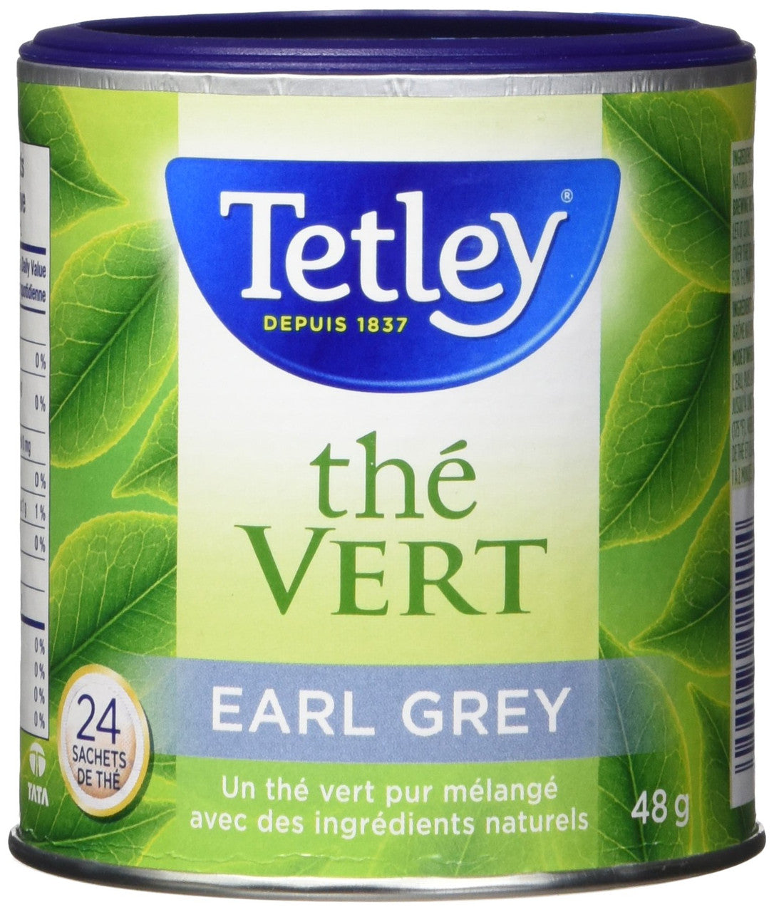 Tetley Tea Earl Grey Green Tea, 24-Count, 48g/1.7oz (Imported from Canada)