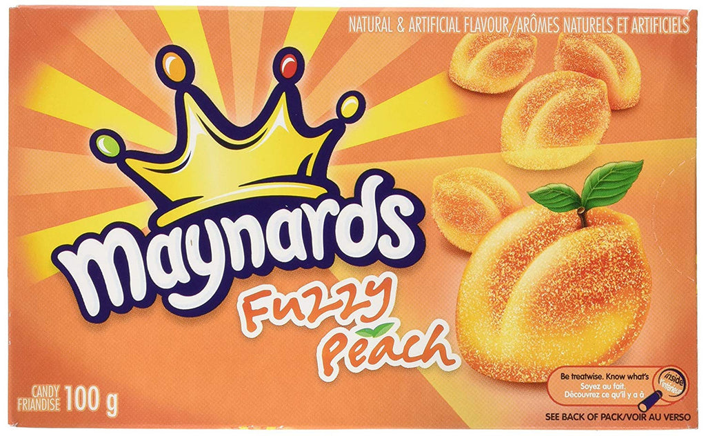 Maynards Fuzzy Peach Candy Boxes, 100g/3.5oz, 12pk {Imported from Canada}