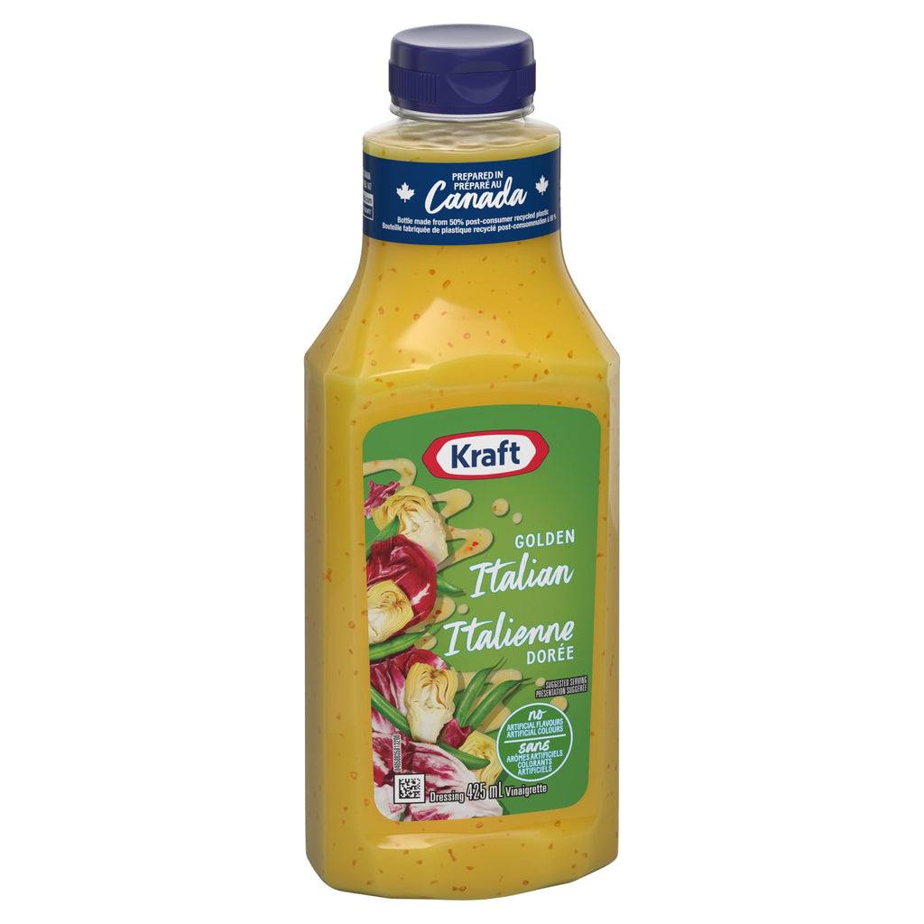 Kraft Golden Italian Dressing 425ml/14.4 oz., Bottle, front of bottle