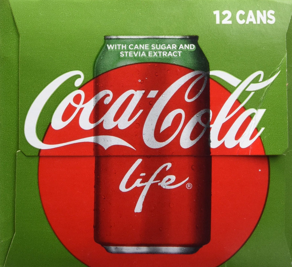 Coca-Cola Life Soft Drinks, 355mL Cans, 12 Pack, {Imported from Canada}