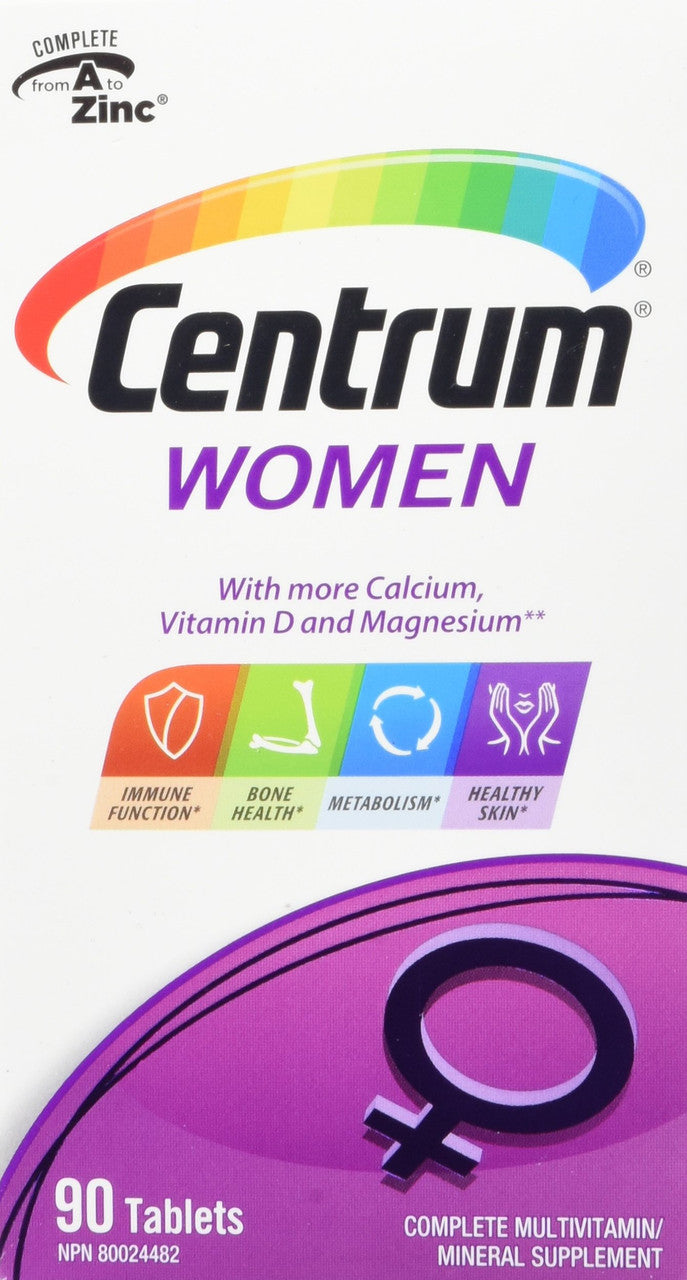 Centrum Women,  Multivitamin & Mineral Supplement, 90 Tablets{Canadian}