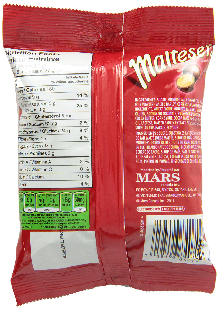 Mars Malteser's Peg Pack 100g/3.52oz, 24-Count {Imported from Canada}