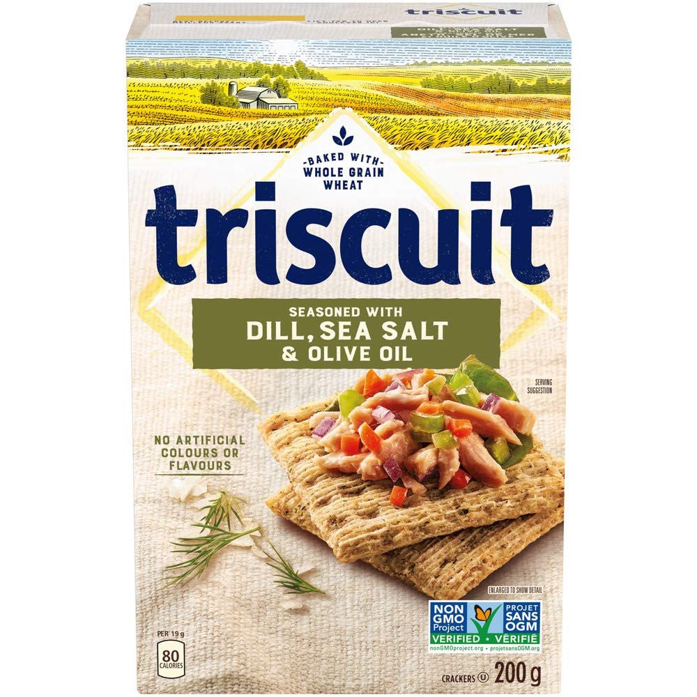 Christie Triscuit Dill Sea Salt & Olive Oil, 200g/7.1 oz., (Imported from Canada)