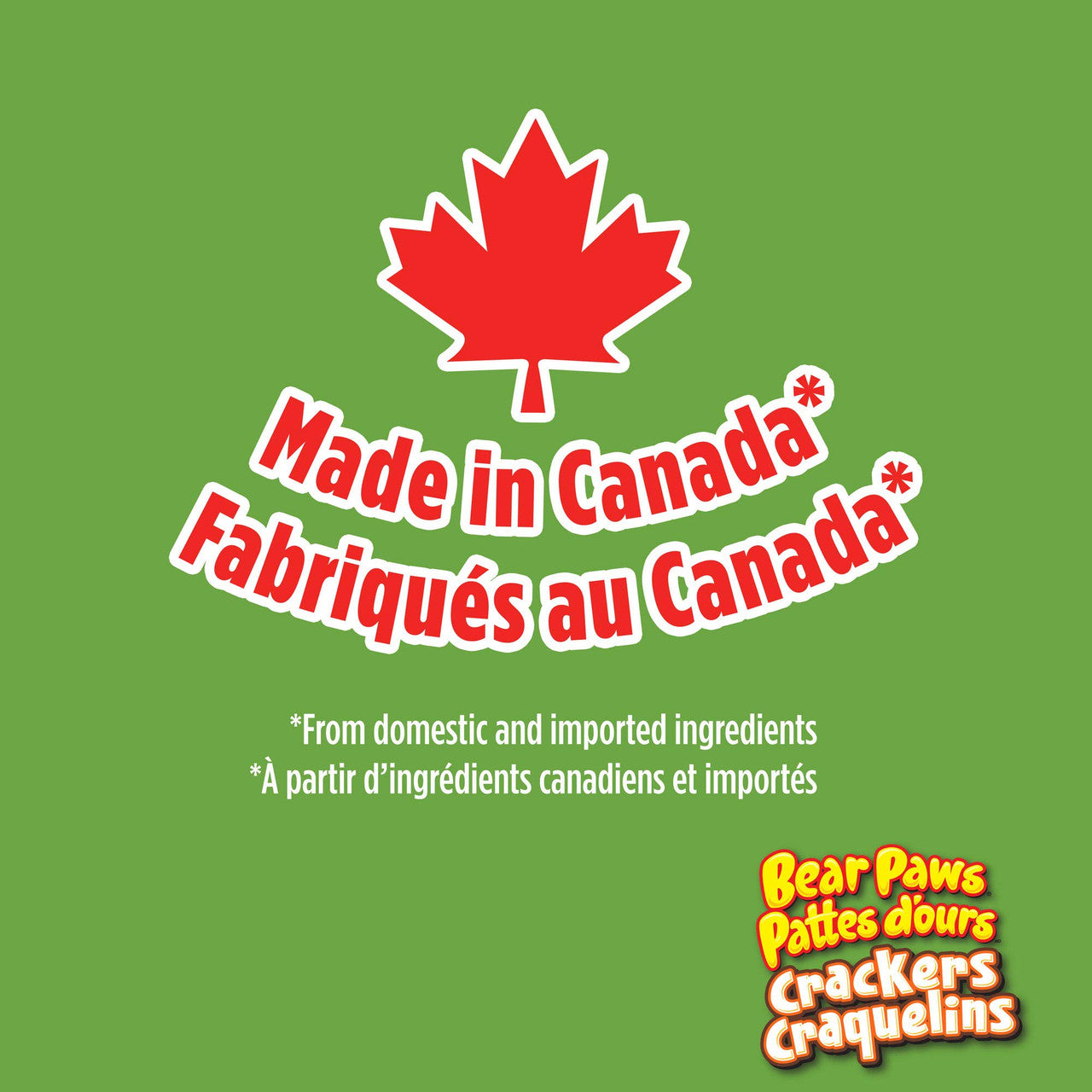 Dare Bear Paws, Bite-Sized Cheddar Crackers, Made with Real Fruits and Veggies, 180g {Imported from Canada}