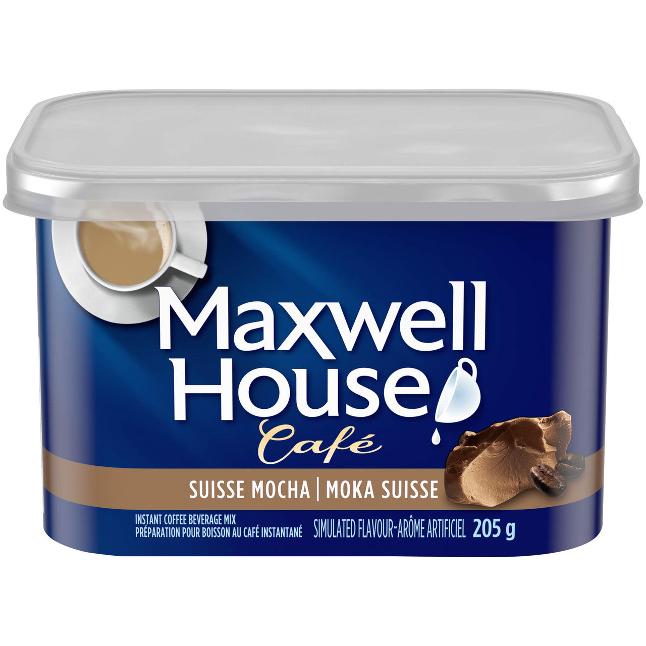 Maxwell House Cafe, Suisse Mocha, Instant Coffee, 205g/7.2oz., {Imported from Canada}