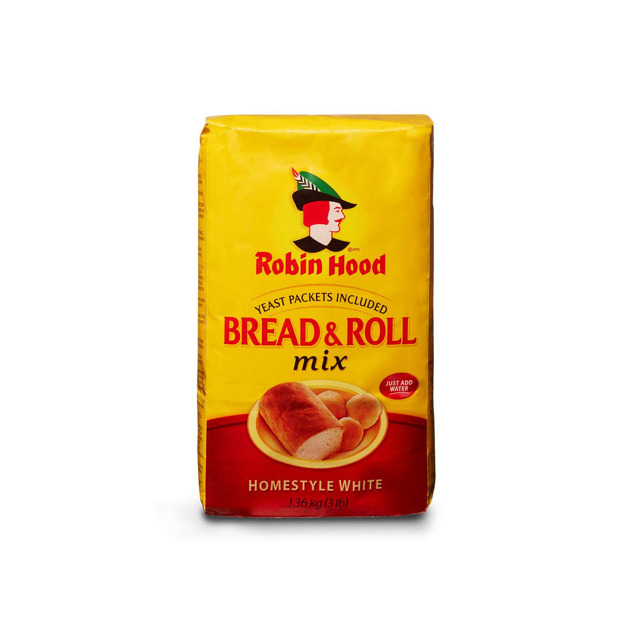 Robin Hood Homestyle White Bread & Roll Mix, 1.36kg/3lbs, (Imported from Canada)