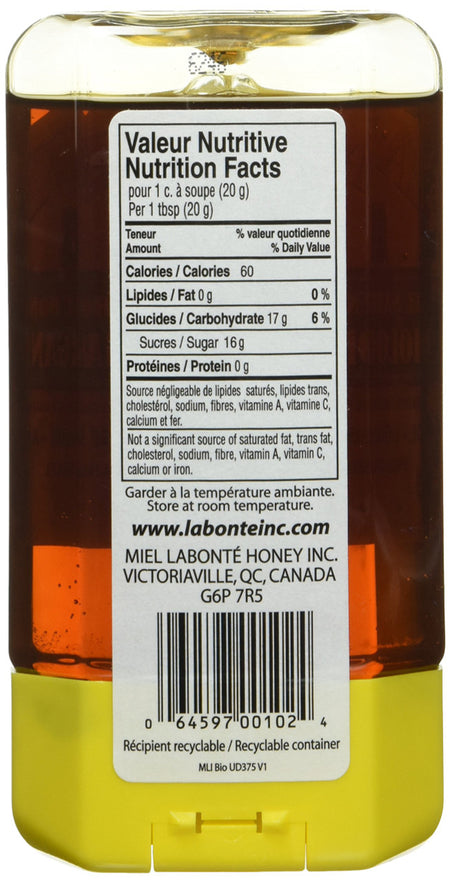 Labonte Organic Liquid Honey 375 Gram/13.22oz {Imported from Canada}