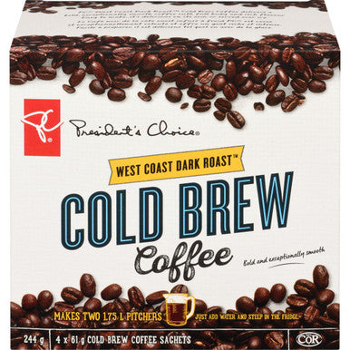 PC West Coast Dark Roast Cold Brew Coffee Kit 244g/8.6 oz., {Imported from Canada}