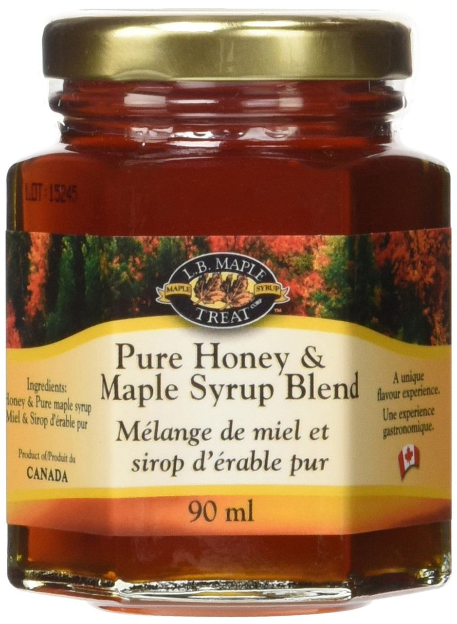 L B Maple Treat Maple Syrup and Honey Blend, 90ml/3.04fl oz {Canadian