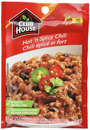 Club House Hot & Spicy Chili Seasoning Mix, 32g/1.1oz., {Imported from Canada}