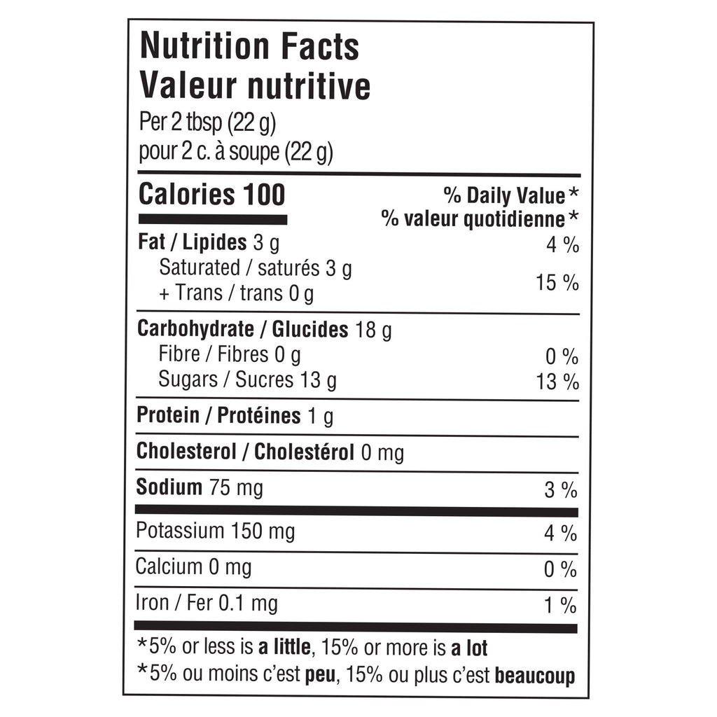 Nutrition facts label for Maxwell House Hazelnut Cafe Instant Coffee Beverage Mix with black text on a white background